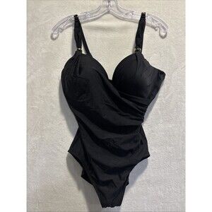 Miraclesuit Black Siren One Piece Swimsuit Underwire Women's 12 Shaping Slim